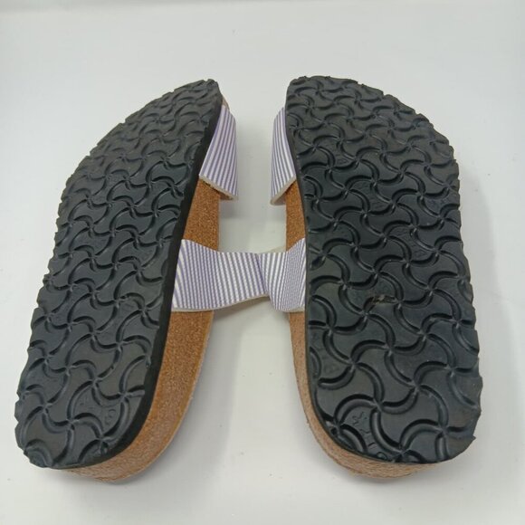 Birkenstock Birki’s lavender and white stripes sandals size 38/5 L3 M5 - Picture 2 of 5